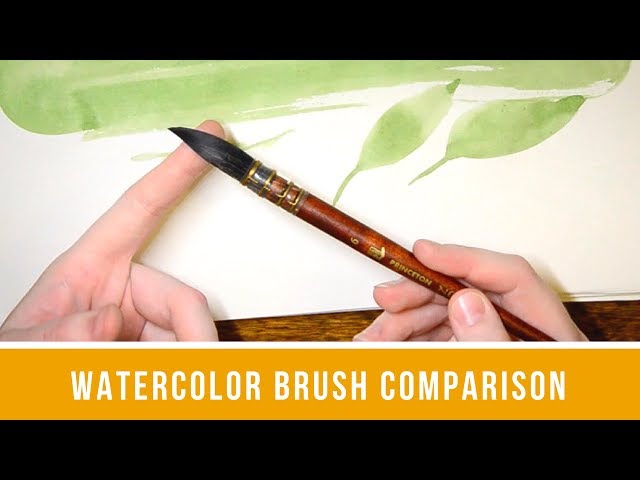 Watercolor Brushes, Neptune Quill, Silver Black Velvet