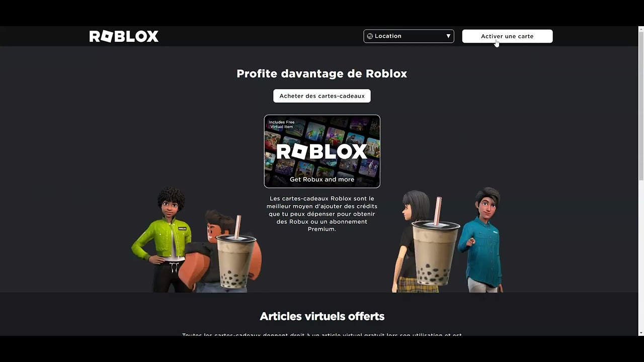 Carte Robux - Roblox