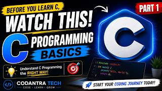 🚀 Before You Learn C, Watch This! | C Programming Basics 💻.
