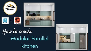 Parallel modular  kitchen design in 3DSMax 2024 + Corona 11