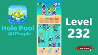 Hole Pool All People Level 232 Walkthrough 🎯 | Color Match Puzzle Gameplay | Mini Boss