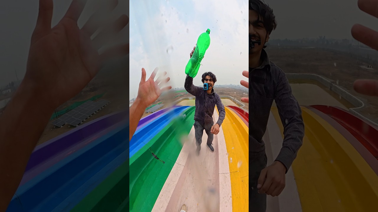 bella ciao playground parkour waterslide chasing pov