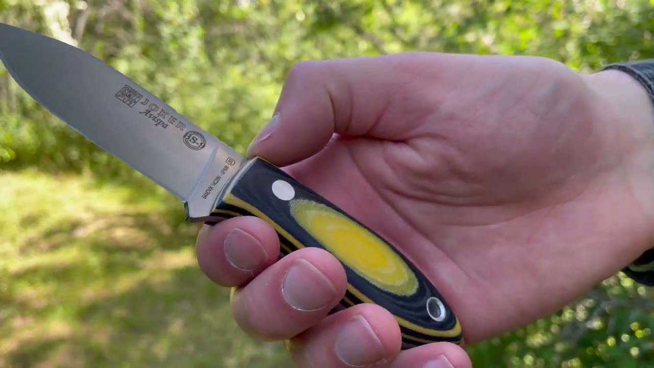 Joker Avispa Micarta Flat Grind! by www.bushcraftcanada.com - YouTube