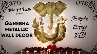 Ganesha Metallic Look Wall Decor | Paper Ganesha | Easy DIY | Eco Friendly Ganesha