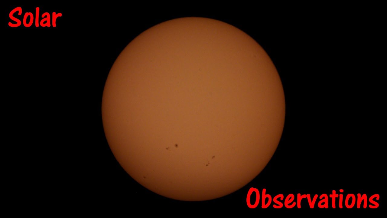 Solar Observations - YouTube