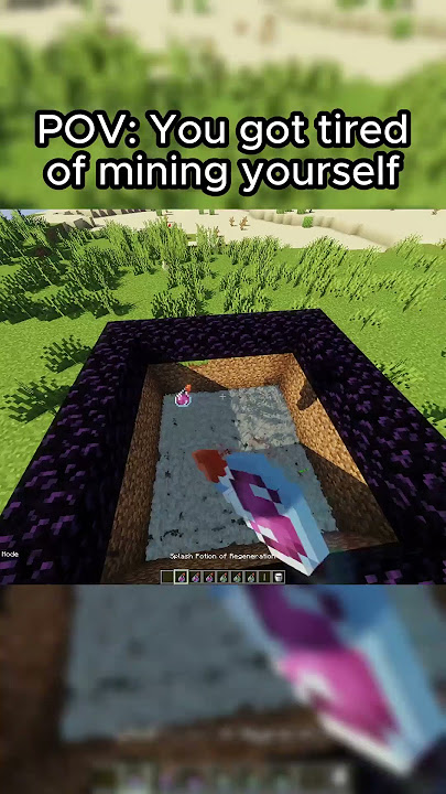 POV: You got tired of mining yourself #shorts #minecraft #funnyclips