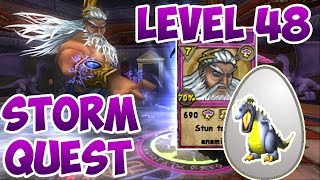 Wizard101 Level 48 Storm Lord Spell & Stormzilla Pet Quest + Master Of Storm Badge