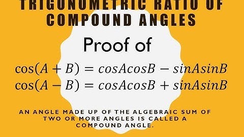 Trigonometric ratio of compound angle | Cos(A+B) proof Hindi easy | Kamaldheeriya