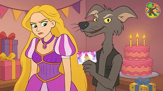 Princess Party Shock! Rapunzel’s Big Day & the Wolf’s Plan 🎂🐺 | Fairy Tales & Stories | KONDOSAN