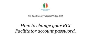 #7 RCI Facilitator Tutorial - How to Change Your Password screenshot 5