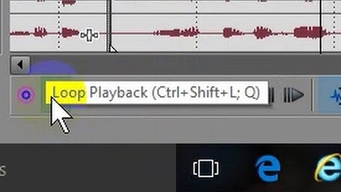 How to stop Looped playback in Vegas Pro