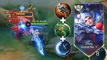 WTF DAMAGE MOONTON ZILONG NEW 99.9% BROKEN BUILD EARLY TO LATE GAME BUILD