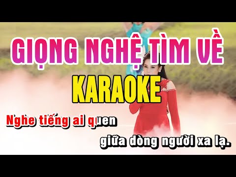 KARAOKE GIỌNG NGHỆ TÌM VỀ - Beat nhạc karaoke dễ hát - Hương Ly Sao Mai