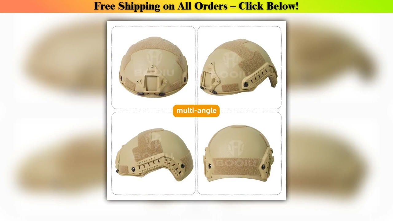BOOIU Tactical Helmet FAST  Protective  Helmet With Wendy Suspension Waterproof Lightweight Helmet