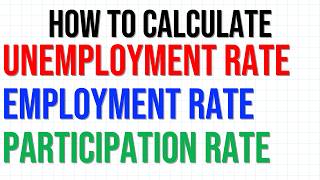 How to Calculate Unemployment Rate, Employment Rate & Labour Force Participation Rate | Think Econ