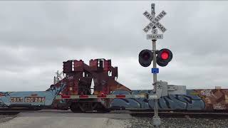 CSX 457 Leads Intermodal West | Township Rd. 47 Railroad Crossing, Fostoria, OH