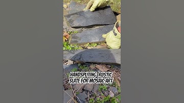 Handspliting slate for mosaic art! #slate #mosaicart #etsy #shortvideo #craft #mosaiccraft#epic#edit