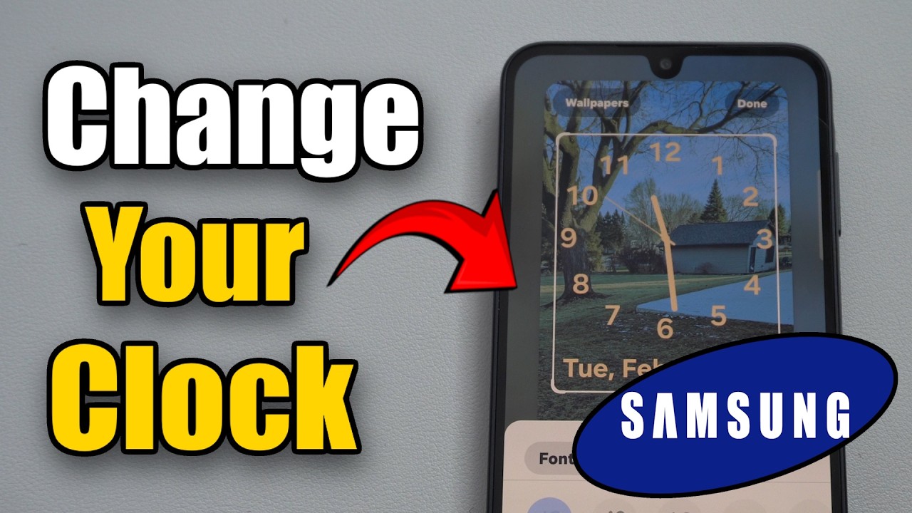 How to Change Lock Screen Clock Color on Samsung Phone & Style (Easy ...