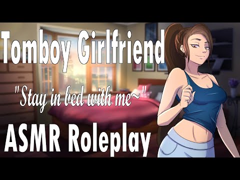 [ASMR] Dom Girlfriend wants you to stay in bed 💜 [Tomboy] [Cuddles] [Kisses] [Roleplay]