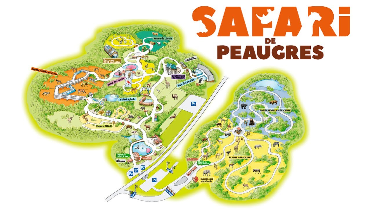 safari de peaugres maps