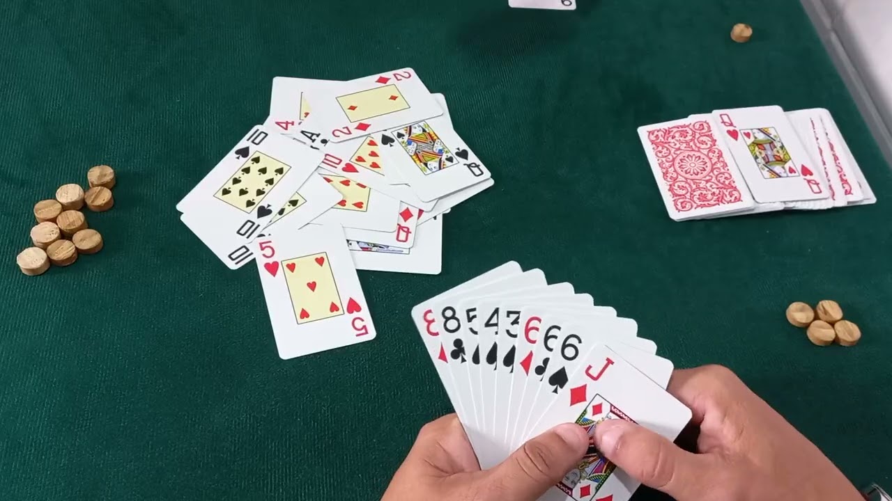 Jogando um baralho, cacheta