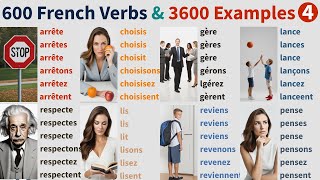 600 French Verbs conjugations & daily Sentence Examples & pictures, conjugaisons des verbes français
