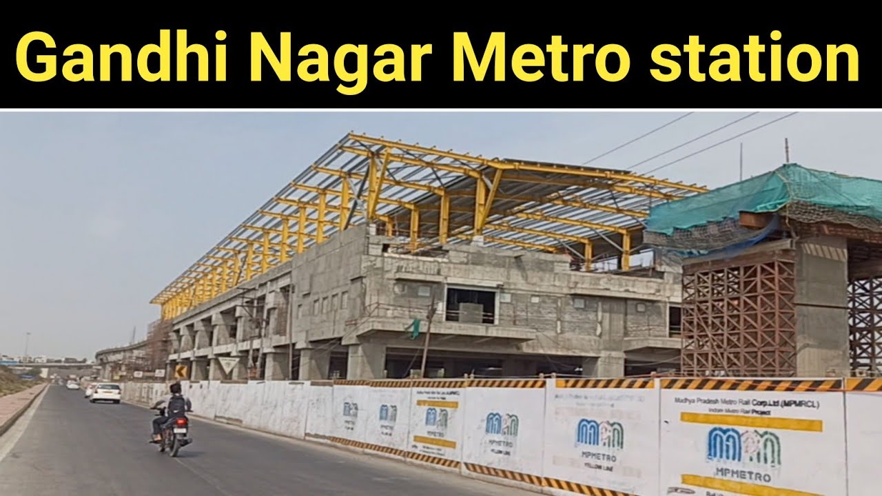 Gandhi Nagar Metro station update 29 March 2024 indoremetro indore 
