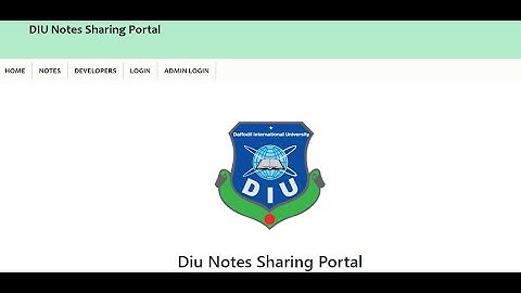 DIU Notes Sharing Portal | Project Video Demonstration | OOP