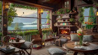 Smooth Jazz Music for Unwind, Soothes the Nervous System☕Cozy Coffee Ambiance by the Spring Lakeside