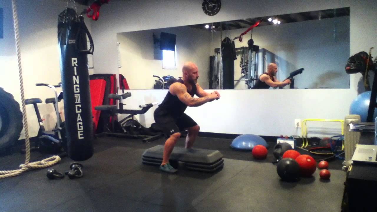 Squat Riser Jump Squat onto Riser - YouTube