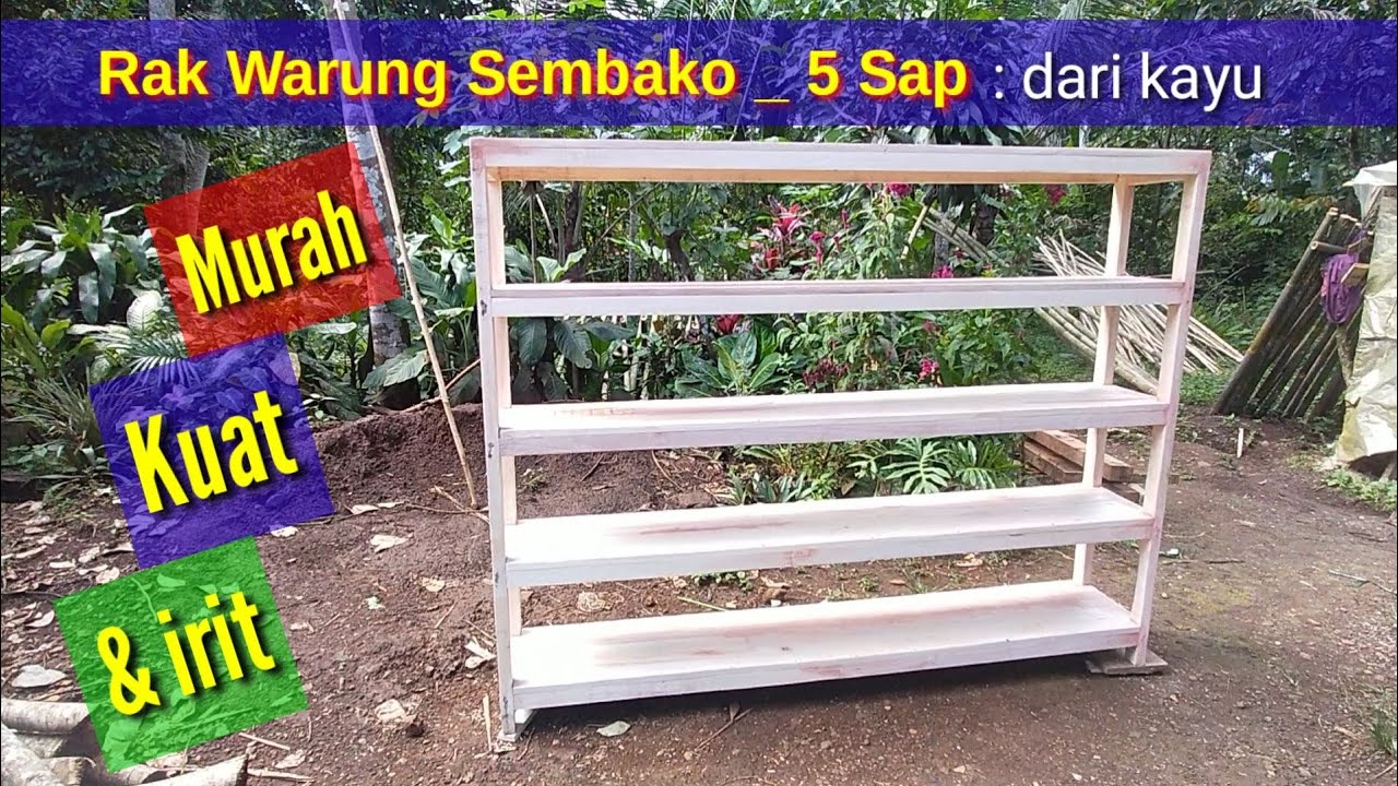 Cara membuat rak warung sembako / dari kayu - YouTube