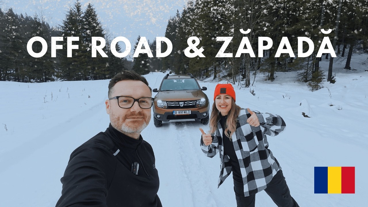 Ieșim cu Dusterul la Off Road pe zăpadă spre Comandău, Covasna