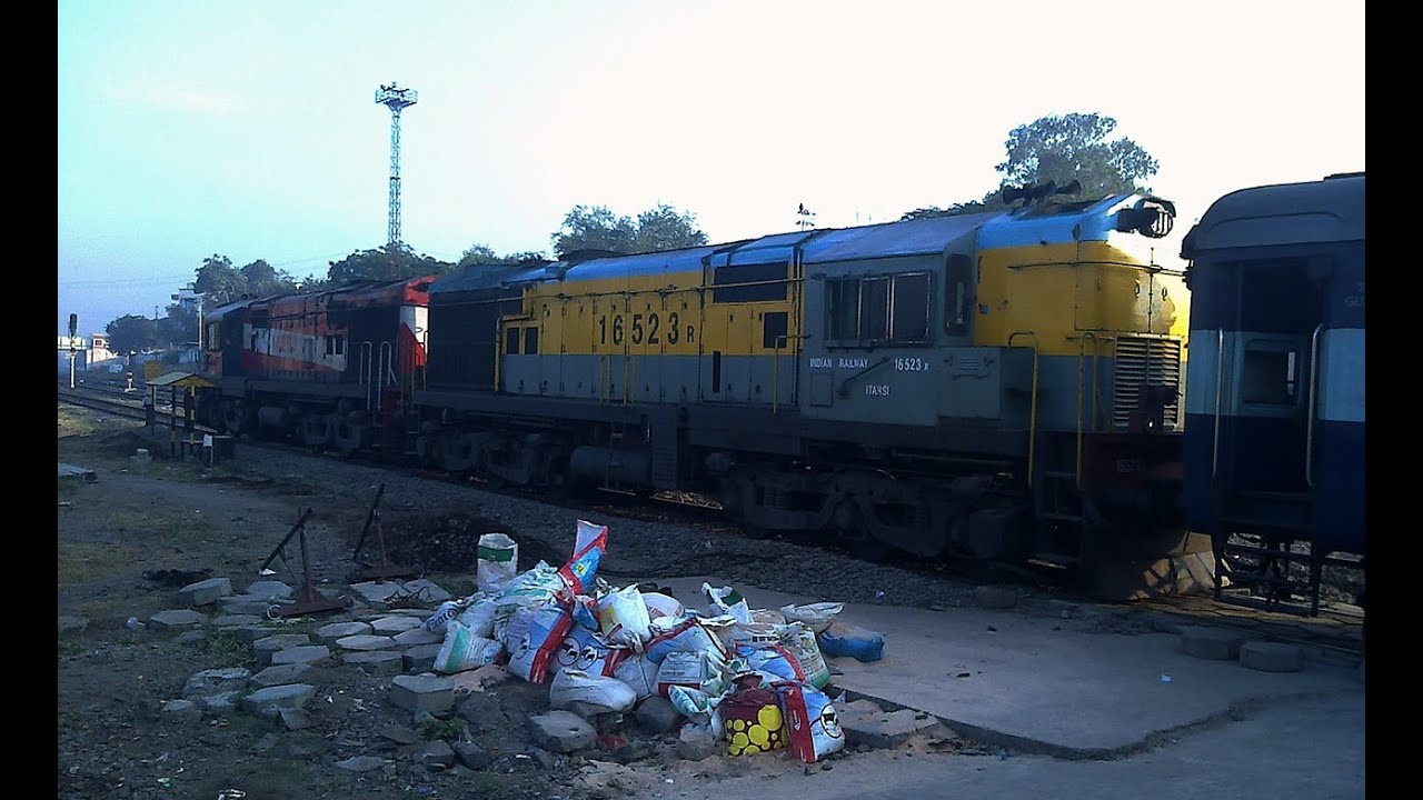 Superb acceleration by the WDM3A twins : Karnataka Express..