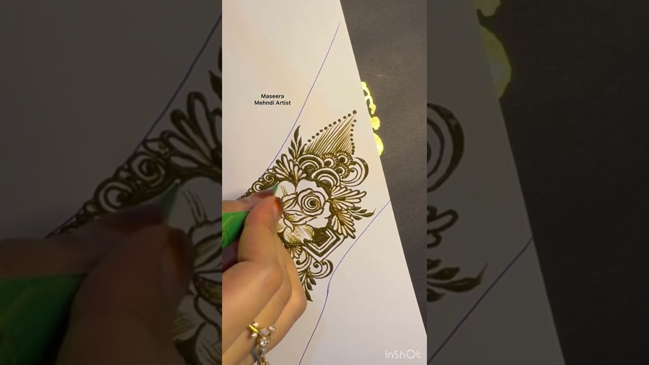 Floral henna design / Floral Mehndi design ( indian floral henna )