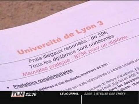 Lyon 2 et Lyon 3 épinglés pour frais d'inscription illé