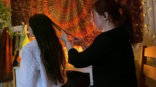 🕯🔮 ASMR ~ Cozy Hair Playing With Divine Ear Pampering ~ Gentle Movements ~ Whispering 🔮🕯