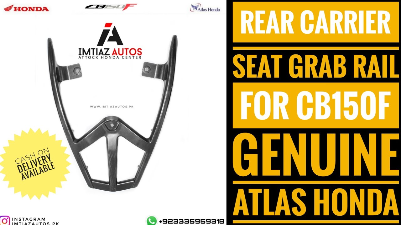 Rear Seat Carrier Grab Rail CB150F Genuine Atlas Honda YouTube