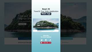 ✈️ Travel and Tour Web Application React JS Tutorial and Tailwind CSS | #shorts