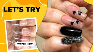 GEL X DUPE Beetles Nail Tips and Glue Gel Nail Kit. Step by step application.