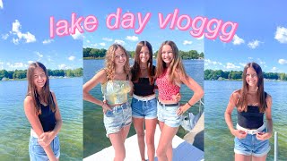 lake day vloggg! *boating & tubing with friends!