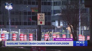 Gasoline tanker crash causes massive explosion