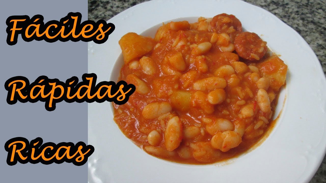 JUDÍAS blancas de bote con CHORIZO fáciles 2019🍲/ALUBIAS blancas/POTAJE de alubias