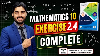 Class 10th Math New Book Ch 2 Exercise 2.4 Question 1,2,3,4,5 | Ex 2.4 class 10 | punjab board | 2.4