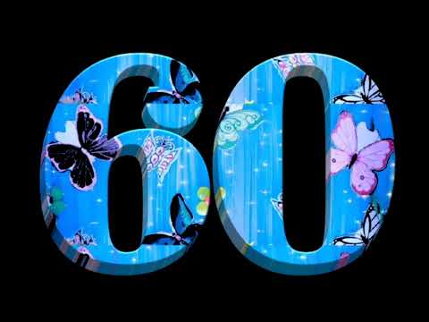 60 SECONDS COUNTDOWN TIMER  with animation and sound effect #3dtimer #60seconds