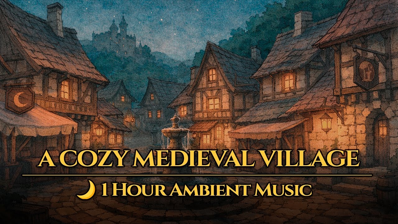 Old Medieval Village OST 🌙 | Calm Ambient Music (1 Hour) | Inspired by Classic RPG Worlds
