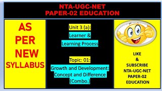 UNIT-3(A):Learner and Learning Process: a) Growth and Development: Concept and Principles