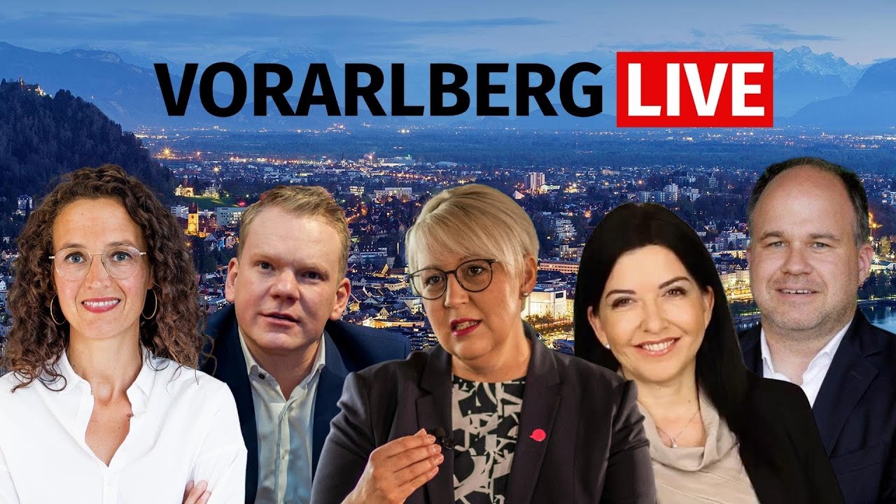 Vorarlberg LIVE mit Eva Hammerer,  Manuela Auer,  Christof Bitschi und Sabine Scheffknecht