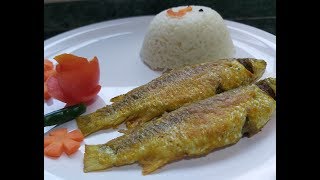 Bengali Bhaat Mach Bhaja Fried Fish With Steamed Rice Aditis Kitchen Parshe Mach