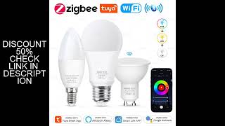 ZigBee Tuya Wifi Bluetooth LED Bulb Smart Life App Control Dimmable GU10 E27 E14 RGB CW Smart Light
