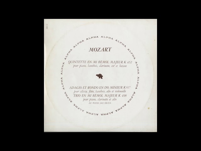 Silent Tone Record/モーツァルト：ピアノ・木管のための五重奏